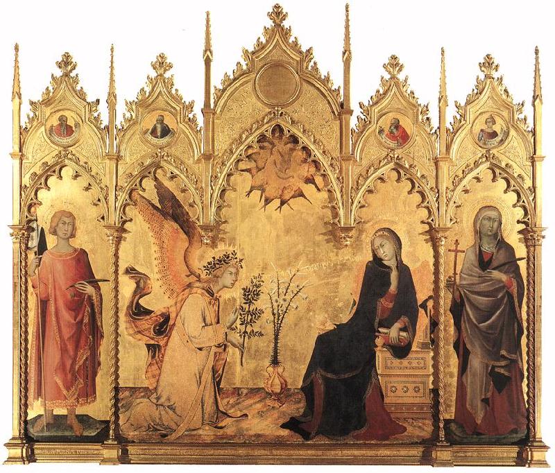 MEMMI, Lippo The Annunciation and Two Saints sg oil painting image